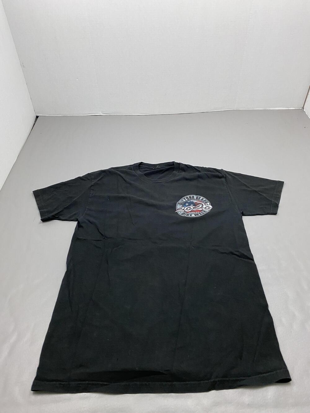 Daytona Beach Bike Week Shirt Mens M Black 2020 Round Logo Graphic Tee